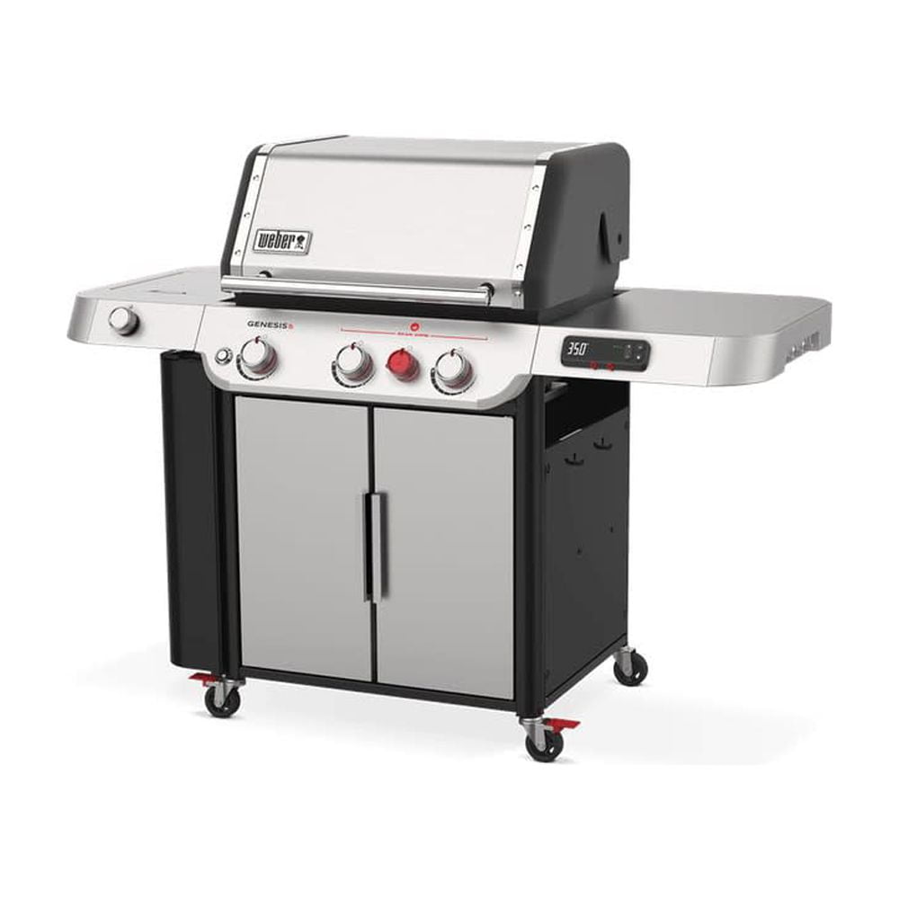 Weber Genesis Smart Sx Burner Propane Gas Grill In Stainless Steel With Side Burner